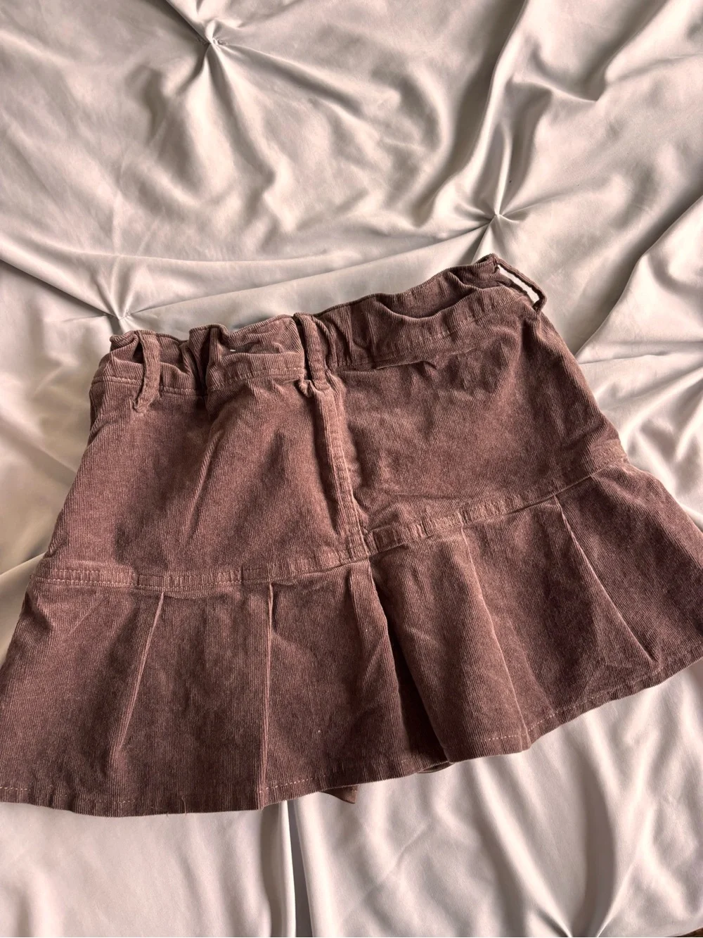 The Children’s Place Corduroy Brown Ruffle Mini Skort Size 14 Girls (Fits 10/12)